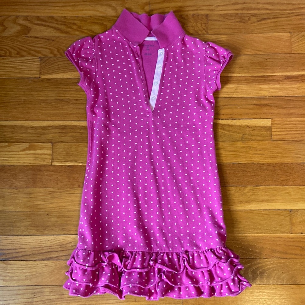 Lands End Girls Polo Dress Size 7 - Pink